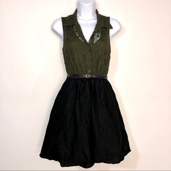 bailey blue Dresses & Skirts - Bailey Blue, olive and black dress